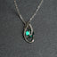 CLARA 925 Sterling Silver Dark Green Eye Pendant | Rhodium Plated, Swiss Zirconia | Gift for Women & Girls