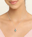 Silver Dark Green Eye Pendant