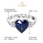 Silver Royal Blue Heart Ring