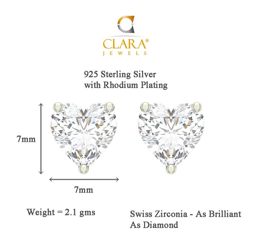 CLARA 925 Sterling Silver Mila Mangalsutra Tanmaniya Pendant Earring Jewellery Set with Chain Gift for Women and Girls