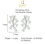 CLARA 925 Sterling Silver Leaf Mangalsutra Tanmaniya Pendant Earring Jewellery Set with Chain Gift for Women and Girls