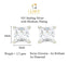 CLARA 925 Sterling Silver Square Mangalsutra Tanmaniya Pendant Earring Jewellery Set with Chain Gift for Women and Girls