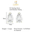 CLARA 925 Sterling Silver Pear Mangalsutra Tanmaniya Pendant Earring Jewellery Set with Chain Gift for Women and Girls