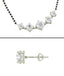 5 Stone Mangalsutra Chain Pendant with Earring