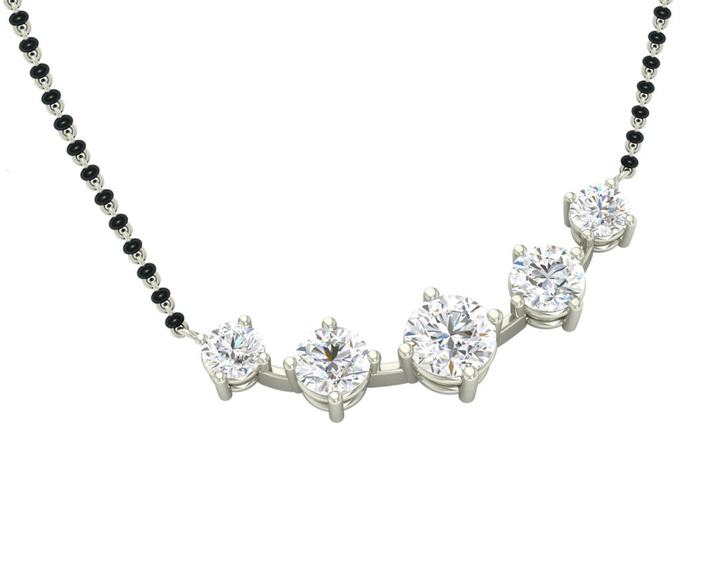 5 Stone Mangalsutra Chain Pendant