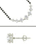 CLARA 925 Sterling Silver 7 Stone Mangalsutra Tanmaniya Pendant Earring Jewellery Set with Chain Gift for Women and Girls