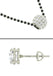 CLARA 925 Sterling Silver Ball Mangalsutra Tanmaniya Pendant Earring Jewellery Set with Chain Gift for Women and Girls