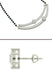 CLARA 925 Sterling Silver Ava Mangalsutra Tanmaniya Pendant Earring Jewellery Set with Chain Gift for Women and Girls