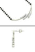 CLARA 925 Sterling Silver Isla Mangalsutra Tanmaniya Pendant Earring Jewellery Set with Chain Gift for Women and Girls