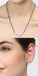 CLARA 925 Sterling Silver Isla Mangalsutra Tanmaniya Pendant Earring Jewellery Set with Chain Gift for Women and Girls