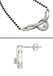 CLARA 925 Sterling Silver Evie Mangalsutra Tanmaniya Pendant Earring Jewellery Set with Chain Gift for Women and Girls