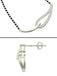 CLARA 925 Sterling Silver Stella Mangalsutra Tanmaniya Pendant Earring Jewellery Set with Chain Gift for Women and Girls