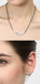 CLARA 925 Sterling Silver Stella Mangalsutra Tanmaniya Pendant Earring Jewellery Set with Chain Gift for Women and Girls