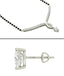 CLARA 925 Sterling Silver Mila Mangalsutra Tanmaniya Pendant Earring Jewellery Set with Chain Gift for Women and Girls