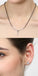 CLARA 925 Sterling Silver Mila Mangalsutra Tanmaniya Pendant Earring Jewellery Set with Chain Gift for Women and Girls