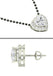 CLARA 925 Sterling Silver Valentine Mangalsutra Tanmaniya Pendant Earring Jewellery Set with Chain Gift for Women and Girls