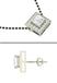 CLARA 925 Sterling Silver Princess Mangalsutra Tanmaniya Pendant Earring Jewellery Set with Chain Gift for Women and Girls