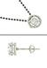CLARA 925 Sterling Silver Rope Mangalsutra Tanmaniya Pendant Earring Jewellery Set with Chain Gift for Women and Girls