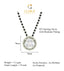 CLARA 925 Sterling Silver Rope Mangalsutra Tanmaniya Pendant Earring Jewellery Set with Chain Gift for Women and Girls