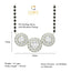 CLARA 925 Sterling Silver Poppy Mangalsutra Tanmaniya Pendant Earring Jewellery Set with Chain Gift for Women and Girls