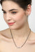 CLARA 925 Sterling Silver Leaf Mangalsutra Tanmaniya Pendant Earring Jewellery Set with Chain Gift for Women and Girls