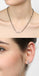 CLARA 925 Sterling Silver Leaf Mangalsutra Tanmaniya Pendant Earring Jewellery Set with Chain Gift for Women and Girls