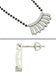 CLARA 925 Sterling Silver Ayla Mangalsutra Tanmaniya Pendant Earring Jewellery Set with Chain Gift for Women and Girls