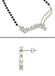 CLARA 925 Sterling Silver Freya Mangalsutra Tanmaniya Pendant Earring Jewellery Set with Chain Gift for Women and Girls