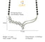 CLARA 925 Sterling Silver Freya Mangalsutra Tanmaniya Pendant Earring Jewellery Set with Chain Gift for Women and Girls