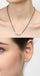 CLARA 925 Sterling Silver Daisy Mangalsutra Tanmaniya Pendant Earring Jewellery Set with Chain Gift for Women and Girls