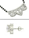 CLARA 925 Sterling Silver Eden Mangalsutra Tanmaniya Pendant Earring Jewellery Set with Chain Gift for Women and Girls