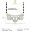 CLARA 925 Sterling Silver Eden Mangalsutra Tanmaniya Pendant Earring Jewellery Set with Chain Gift for Women and Girls