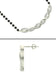 CLARA 925 Sterling Silver Twist Mangalsutra Tanmaniya Pendant Earring Jewellery Set with Chain Gift for Women and Girls
