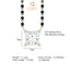 CLARA 925 Sterling Silver Square Mangalsutra Tanmaniya Pendant Earring Jewellery Set with Chain Gift for Women and Girls