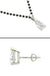CLARA 925 Sterling Silver Pear Mangalsutra Tanmaniya Pendant Earring Jewellery Set with Chain Gift for Women and Girls
