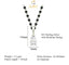 CLARA 925 Sterling Silver Pear Mangalsutra Tanmaniya Pendant Earring Jewellery Set with Chain Gift for Women and Girls