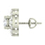 CLARA 925 Sterling Silver Swiss Zirconia Halo Earring With Screw Back Gift for Women and Girls