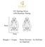CLARA 925 Sterling Silver Swiss Zirconia Pear Earring With Screw Back Gift for Women and Girls