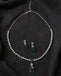Clara 925 Sterling Silver Solitaire Green Necklace
