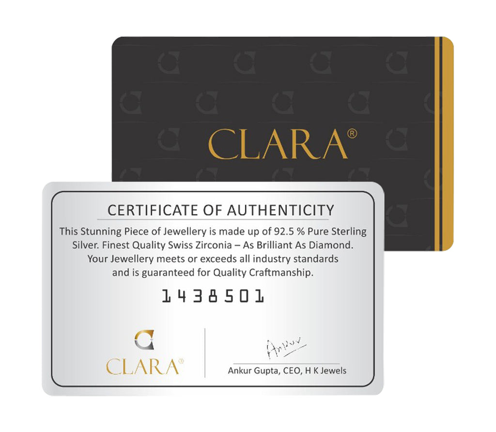 Clara 92.5 Sterling Silver Designer Real Pearl Pendant with Chain Gift for Women and Girls