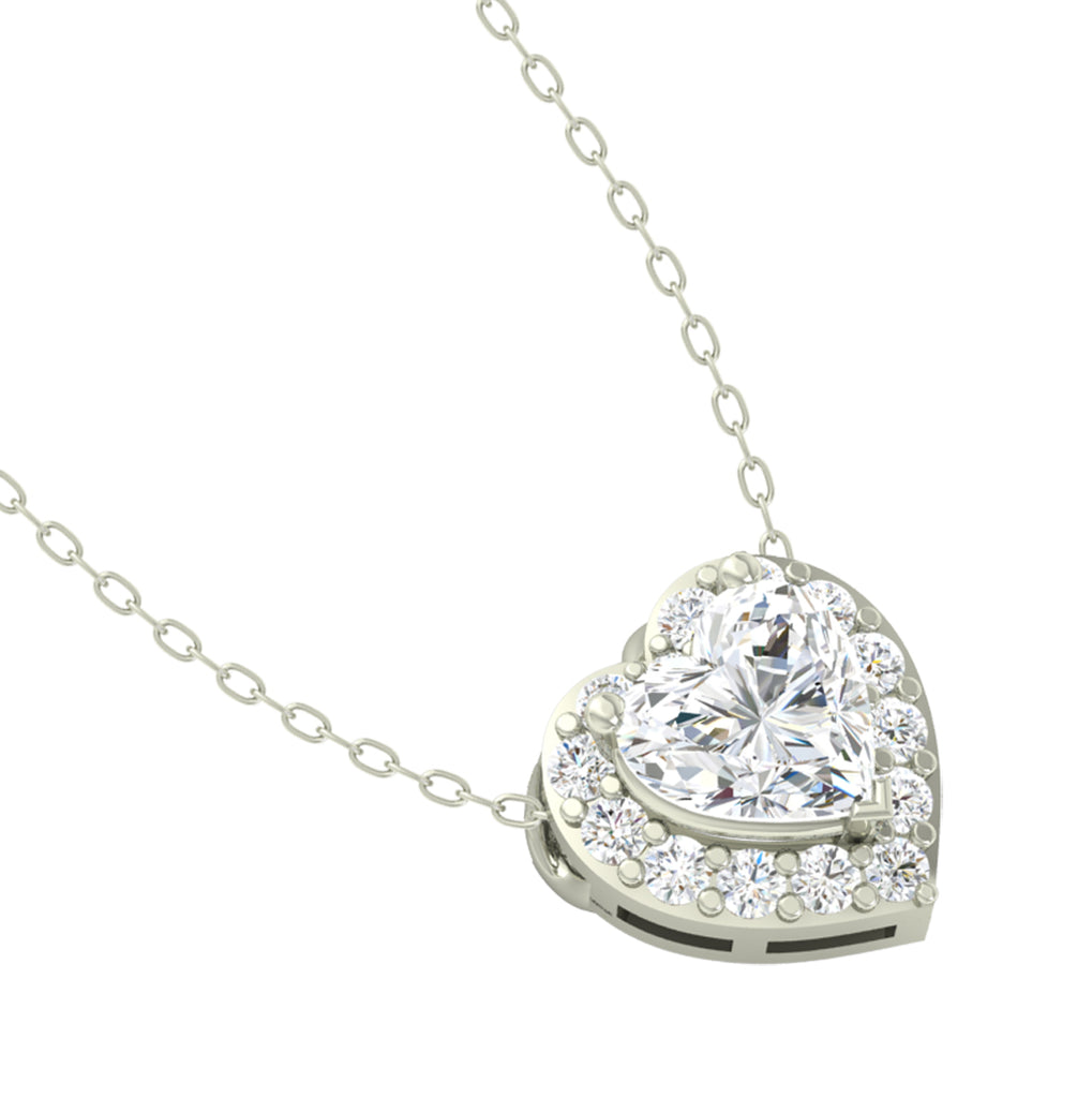 CLARA 925 Sterling Silver Rhodium Plated Valentine Pendant with Chain Gift for Women and Girls
