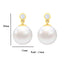 Clara 92.5 Sterling Silver Gold Plated Pearl Earrings Gift for Women and Girls