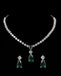 Clara 925 Sterling Silver Solitaire Green Necklace