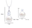 Clara 92.5 Sterling Silver Classic Pearl Pendant Earrings Set with Chain Jewellery Set Gift for Women and Girls