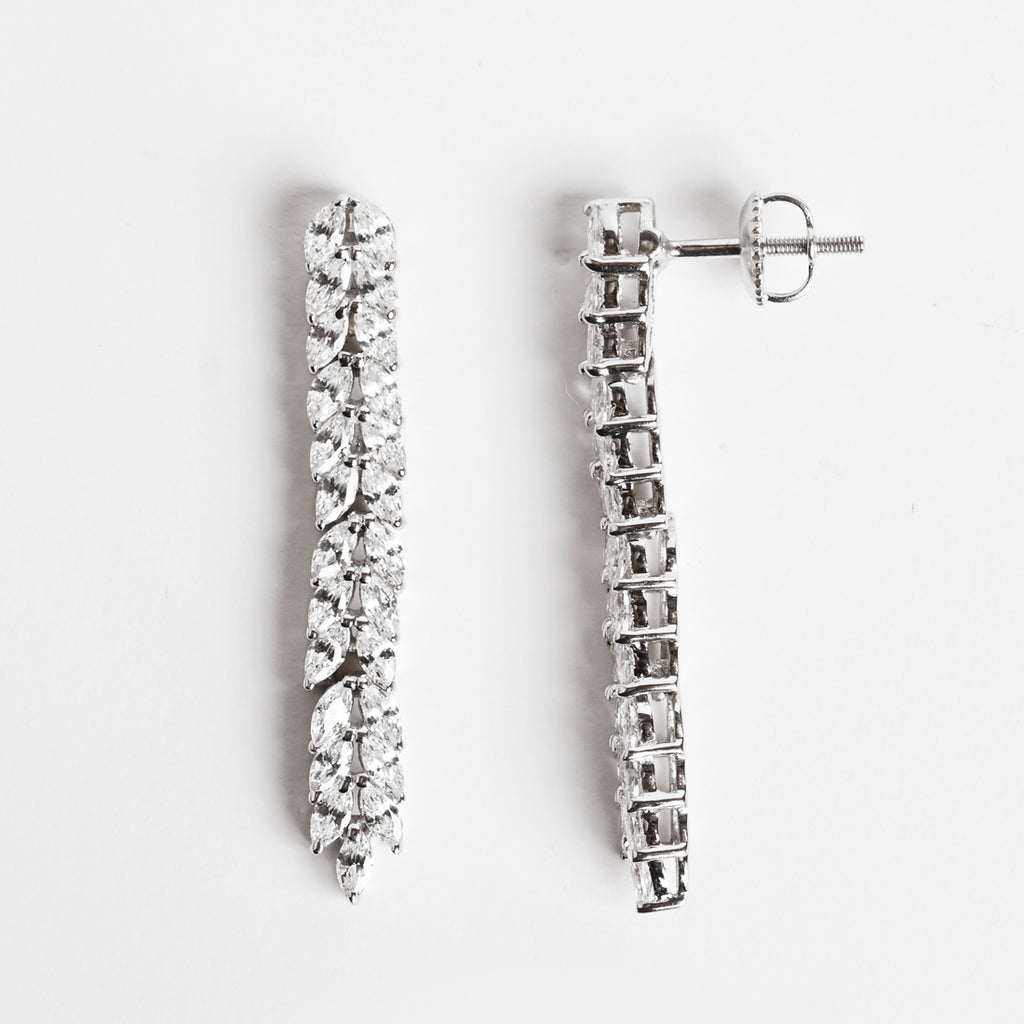 Clara 925 Sterling Silver Princess Dangler Earrings