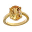 Ceylon Gems Citrine Sunehla 8.3cts or 9.25ratti stone Prongs Panchdhatu Ring