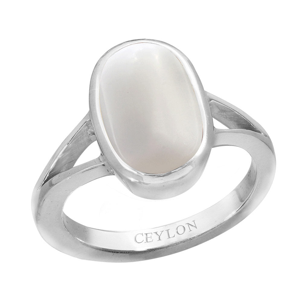 Buy-Ceylon-Gems-White-Coral-Safed-Moonga-8.3cts-Zoya-Silver-Ring