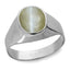 Ceylon Gems Chrysoberyl cat's eye Lehsunia 3.9cts or 4.25ratti stone Bold Silver Ring