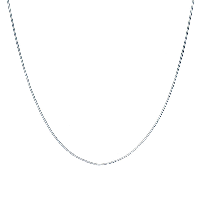 Clara Anti-Tarnish 92.5 Sterling Silver Silk Chain Necklace in 16 18 24 inches for Women & Girls