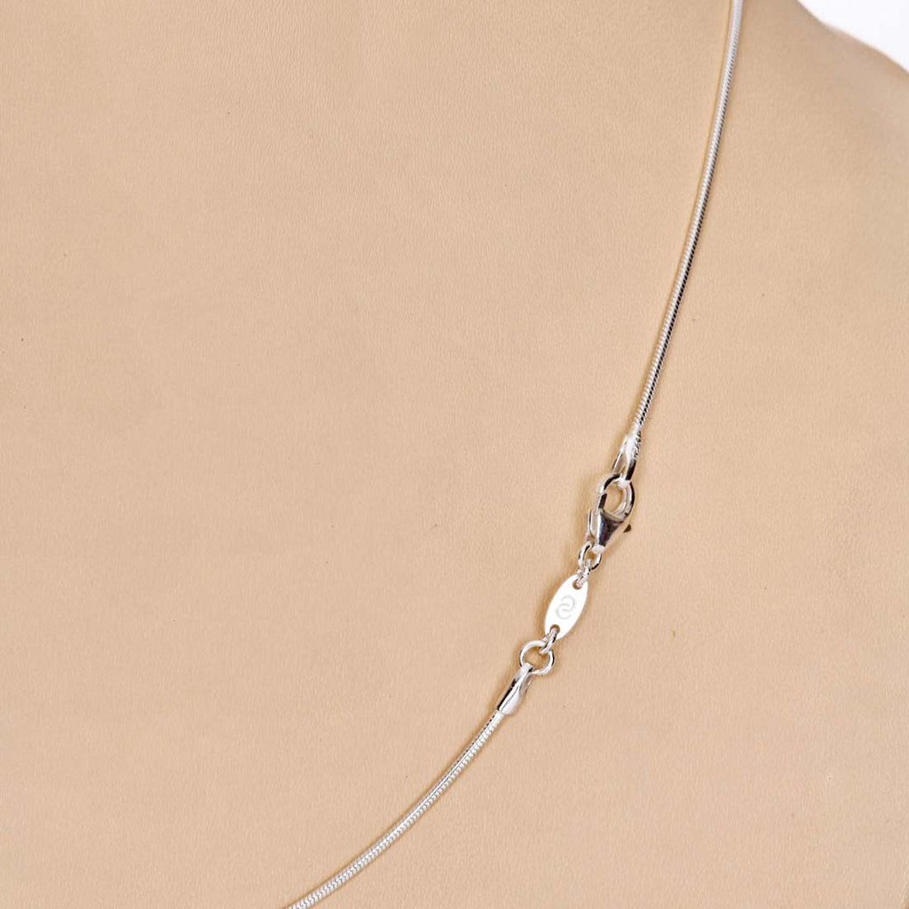 Clara Anti-Tarnish 92.5 Sterling Silver Silk Chain Necklace in 16 18 24 inches for Women & Girls